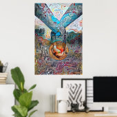 Handgreden | Colorful Abstract Love Poster (Thuiskantoor)