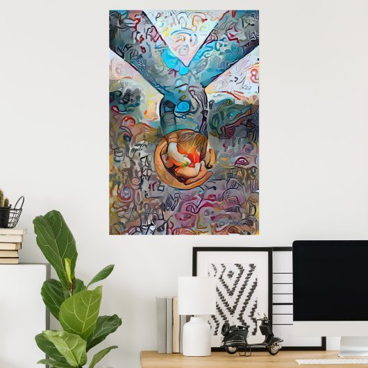 Handgreden | Colorful Abstract Love Poster (Thuiskantoor)