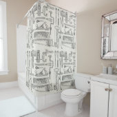 handgreep voor handgereedschap Patroon Douchegordijn (In situ)