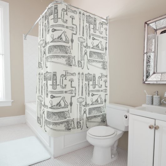  handgreep voor handgereedschap Patroon Douchegordijn (In situ)