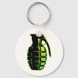 Handgrenade - groen sleutelhanger