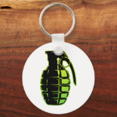 Handgrenade - groen sleutelhanger (Voorkant)