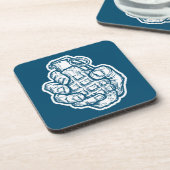 Handgrenade in stripstijl bier onderzetter (Linkerzijde)