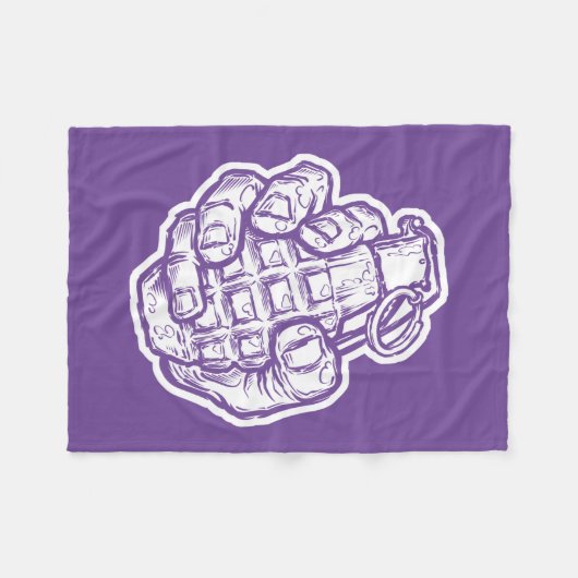 Handgrenade in stripstijl fleece deken (Voorkant (Horizontaal))