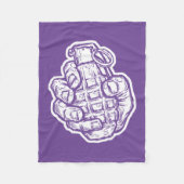 Handgrenade in stripstijl fleece deken (Voorkant)