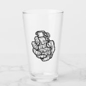 Handgrenade in stripstijl glas (Voorkant)