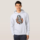 Handgrenade in stripstijl hoodie (Voorkant volledig)