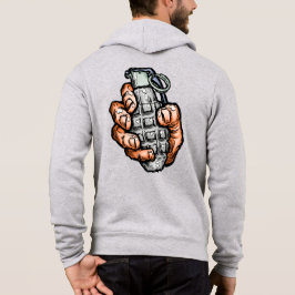 Handgrenade in stripstijl hoodie