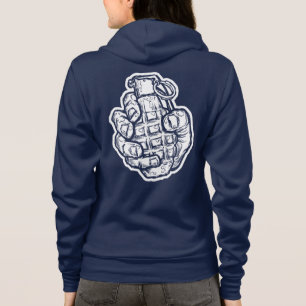 Handgrenade in stripstijl hoodie
