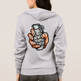 Handgrenade in stripstijl hoodie