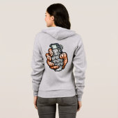 Handgrenade in stripstijl hoodie (Achterkant volledig)