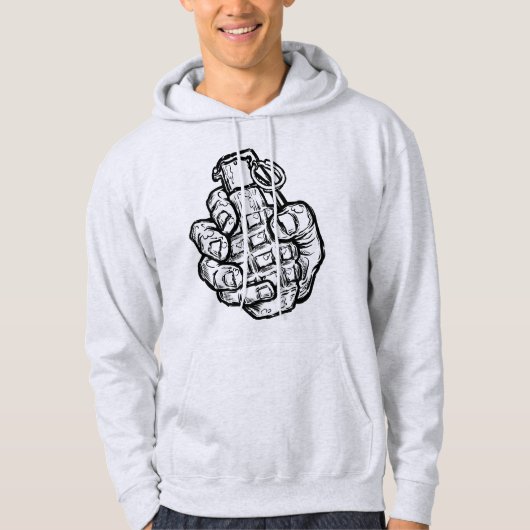 Handgrenade in stripstijl hoodie (Voorkant)