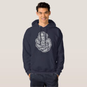 Handgrenade in stripstijl hoodie (Voorkant volledig)