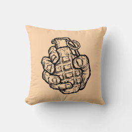 Handgrenade in stripstijl kussen