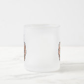 Handgrenade in stripstijl matglas koffiemok (Center)