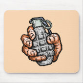 Handgrenade in stripstijl muismat (Voorkant)