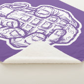 Handgrenade in stripstijl sherpa deken (3/4)