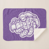 Handgrenade in stripstijl sherpa deken (Voorkant (horizontaal))