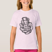 Handgrenade in stripstijl t-shirt (Voorkant)