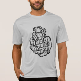 Handgrenade in stripstijl t-shirt