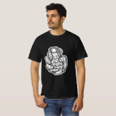 Handgrenade in stripstijl t-shirt (Voorkant volledig)