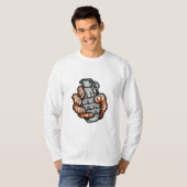 Handgrenade in stripstijl t-shirt (Voorkant volledig)