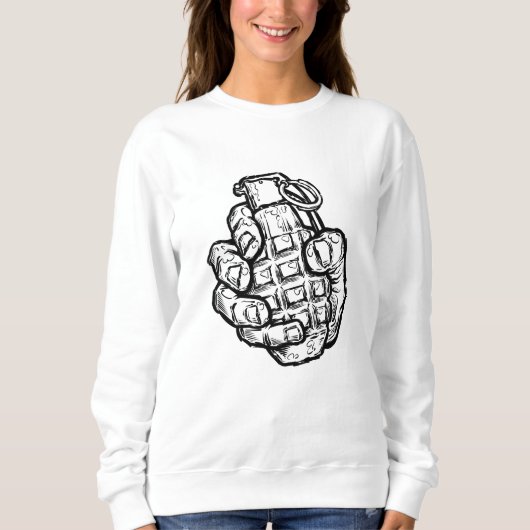 Handgrenade in stripstijl trui (Voorkant)