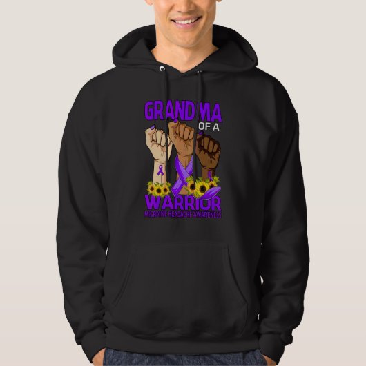 Handgrootmoeder van een strijder Migraine hoofdpij Hoodie (Voorkant)