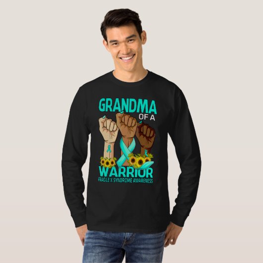 Handgrootmoeder van Warrior Fragile X Syndrome Awa T-shirt (Voorkant volledig)