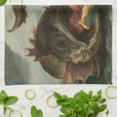 Handhanddoek "Jonah and the Whale" Theedoek (Gevouwen)