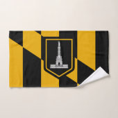 Handhanddoek met vlag van Baltimore City, VS Handdoek (Handdoek)