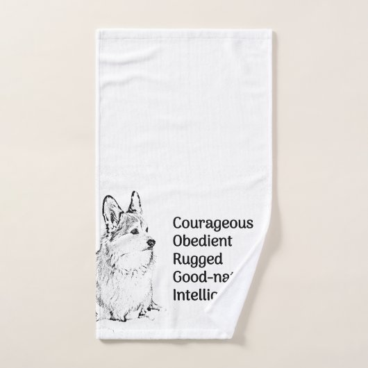Handhanddoek van Corgi Handdoek (Handdoek)
