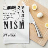 Handhanddoeken van de Retro Feminist Humor Theedoek (Quarter Fold)