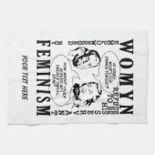 Handhanddoeken van de Retro Feminist Humor Theedoek (Horizontaal)