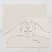 HandhartGestuurde kaart Notitiekaartje (Voorkant / Achterkant)