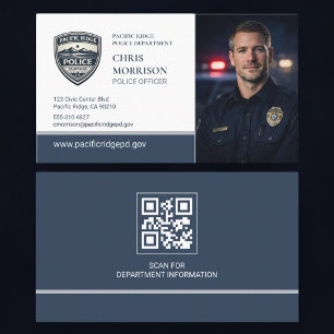Handhaving Foto QR Code Politie Zakelijke Kaart Visitekaartje
