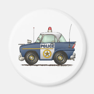 Handhaving van de wet op de politieauto magneet