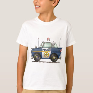 Handhaving van de wet op de politieauto t-shirt