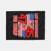Handhaving voor Trump 45 47 Fleece Deken (Voorkant (Horizontaal))