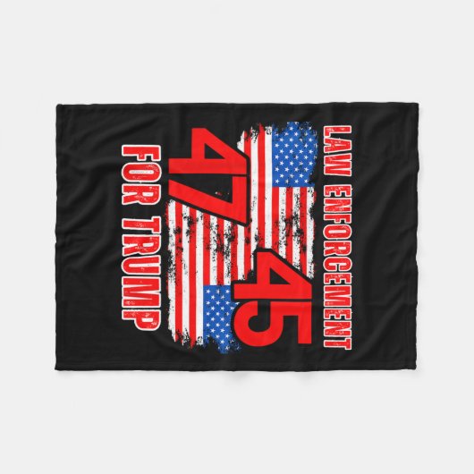 Handhaving voor Trump 45 47 Fleece Deken (Voorkant (Horizontaal))