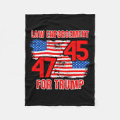 Handhaving voor Trump 45 47 Fleece Deken (Voorkant)