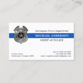 Handhavingsembleem van de politie visitekaartje (Voorkant)