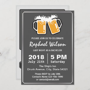 Handheld Game Funny Beers Bachelor Party Kaart