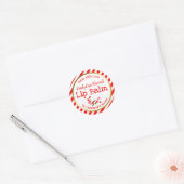 handheld met kerstlip ronde sticker (Envelop)
