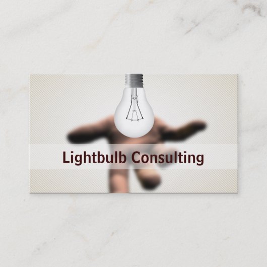 HandHolding Light Consulting visitekaartje Licht (Voorkant)