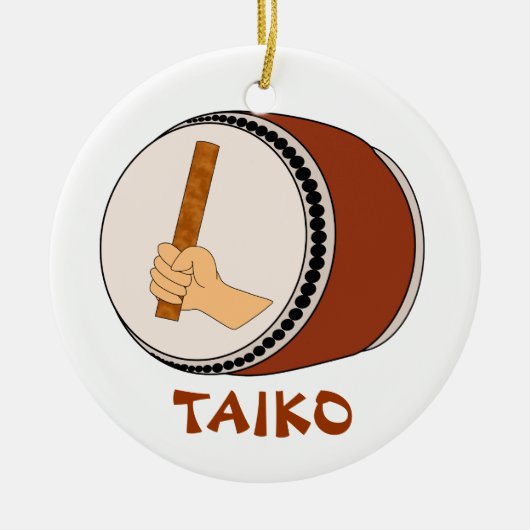 HandHolding Stick Taiko Drum Japanse drumming Keramisch Ornament (Voorkant)