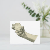 Handhonkbal ~ illustratie briefkaart (Staand voorkant)