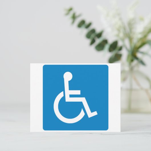 Handicap Accessibility Highway Sign Briefkaart (Staand voorkant)