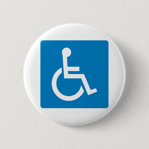 Handicap Accessibility Highway Sign Ronde Button 5,7 Cm