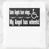 Handicap Angel Rectangle Sticker (Tas)